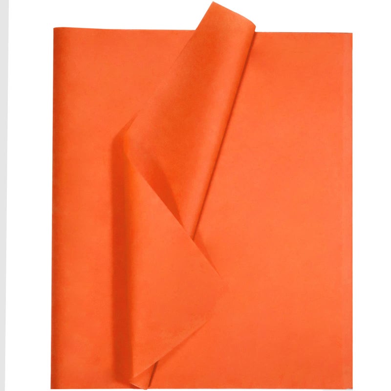 Undemouc 120 Sheets Orange Tissue Paper 20x14 Inches Tissue Paper Bulk for Bags Wrapping Tissue Paper for DIY Crafts Birthday Weddings Baby Shower Thanksgiving Halloween Party Decor - Image 1